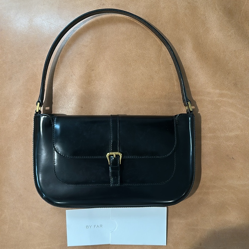 BY FAR Miranda Black Shoulder Bag
